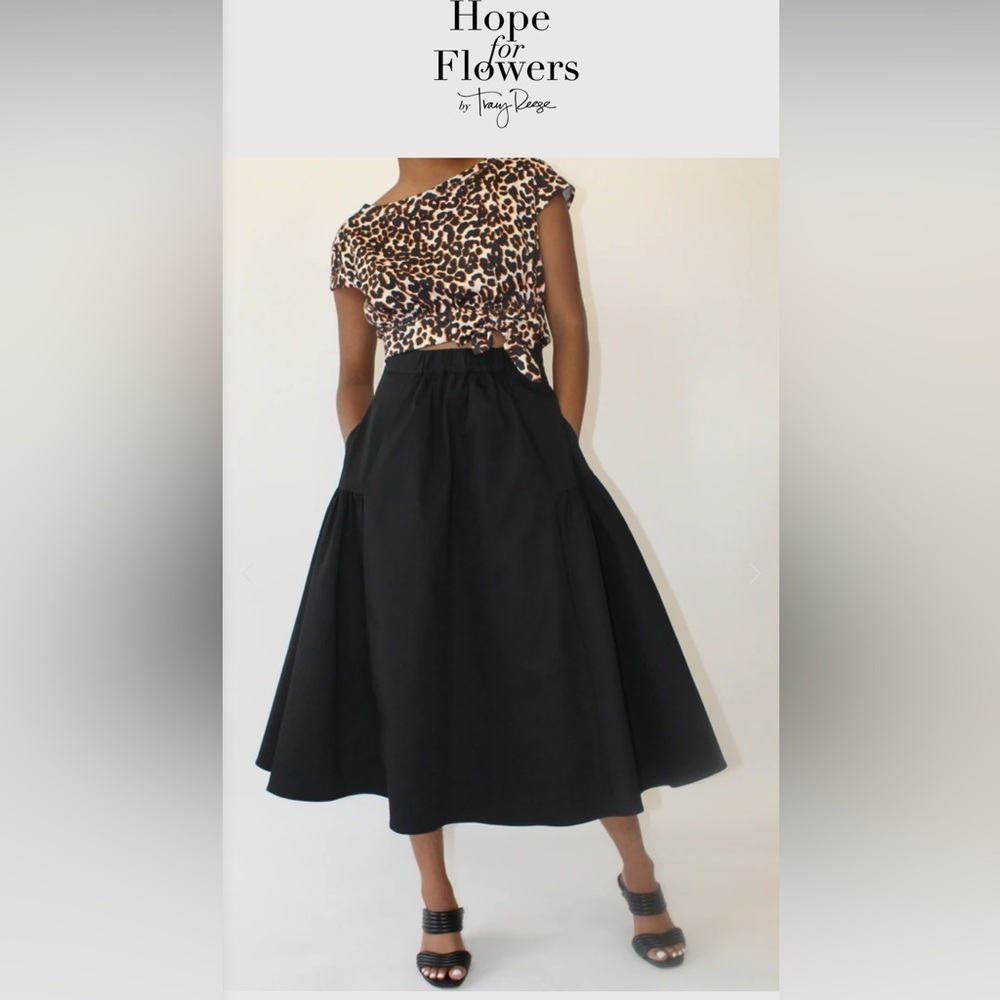 Hope for Flowers Tracy Reese x Anthropologie Black Classic Skirt Size Small